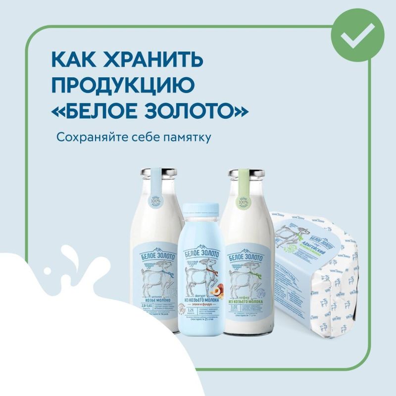 Как сохранить молочные продукты Белое Золото свежими надолго