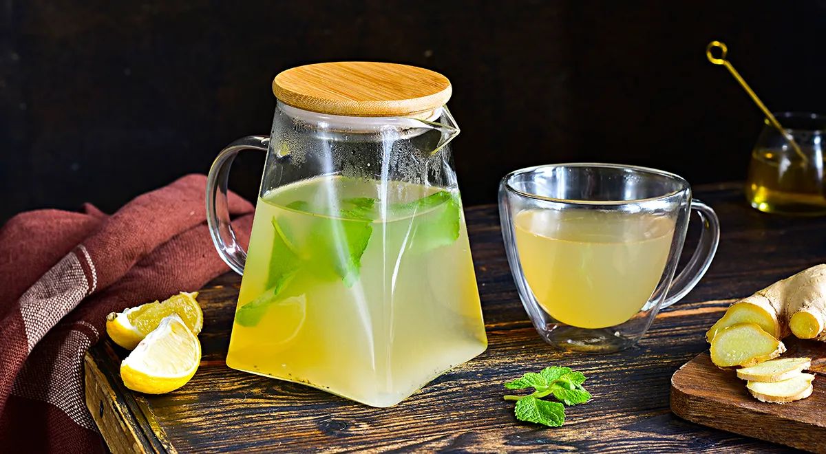 Освежающий холодный имбирный чай