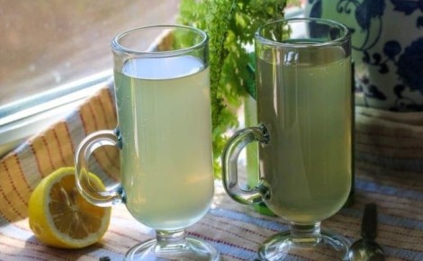 Ободряющий лимонад из зеленого чая с мятой для жаркого дня