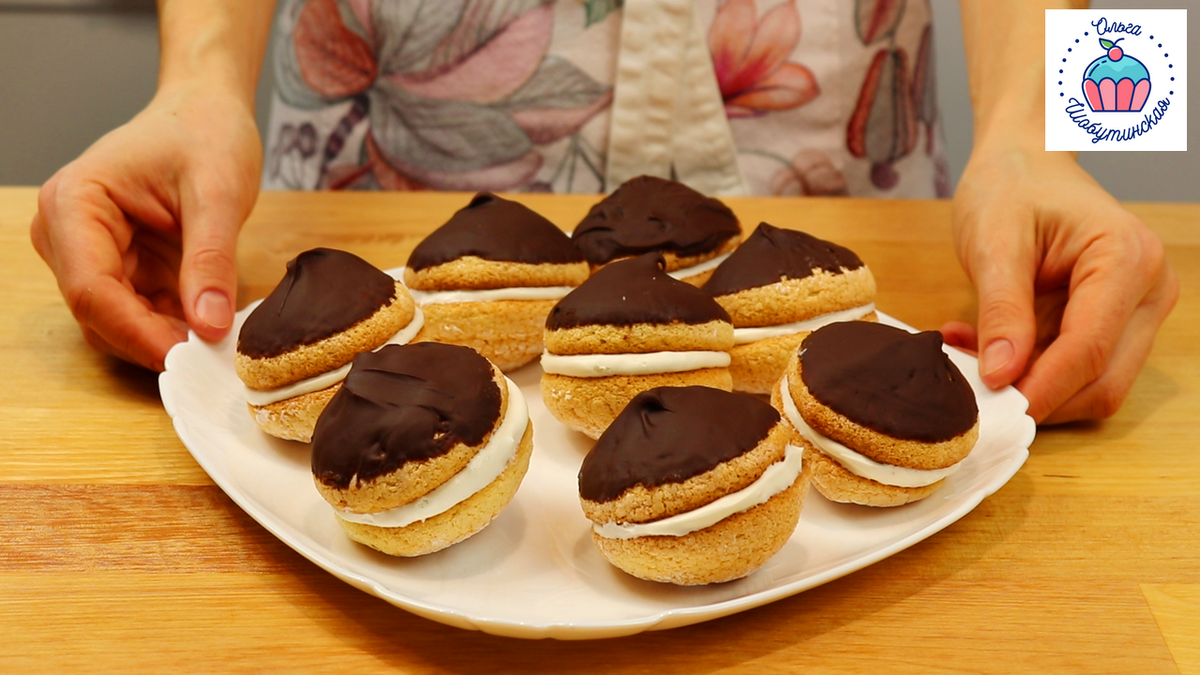 Изумительные пирожные "чёрно-белые": легкость и нежность в каждом укусе