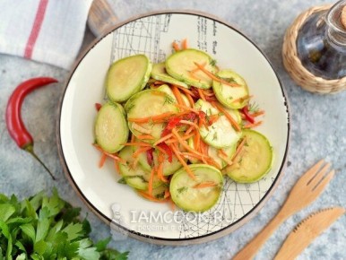 Вкусная летняя закуска из кабачков с перчинкой для вашего стола