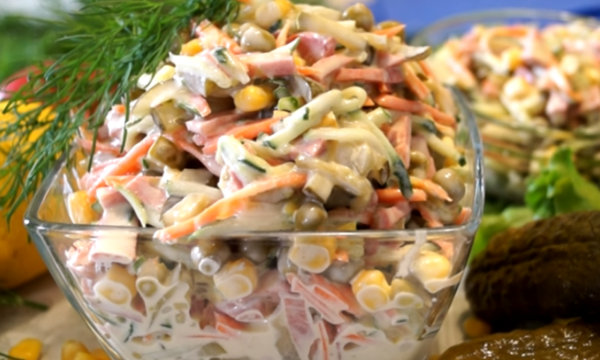 Салат для мгновенного удовольствия: хруст и свежесть за 10 минут