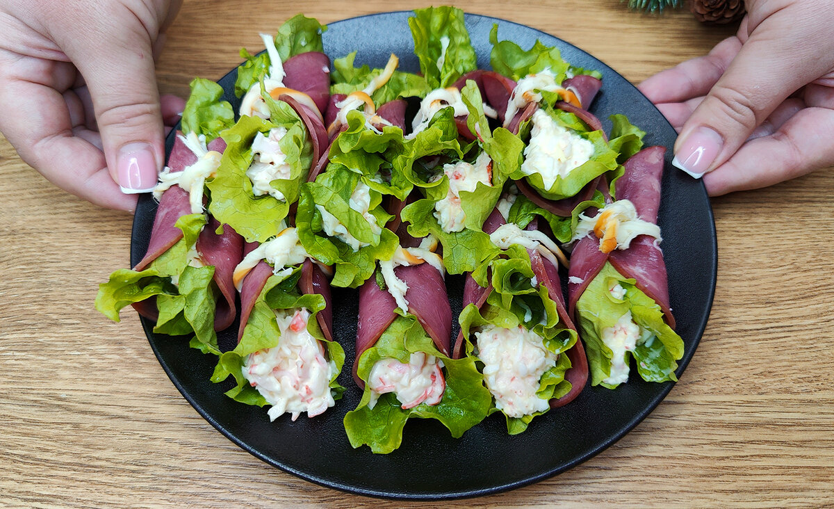 Легкая закуска с крабовыми палочками: быстрое и яркое угощение для праздника